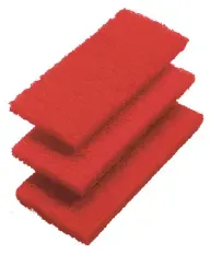 Haug Scheuervlies-Pad 8624 , 1 Packung = 3 Stück, rot (mittel)