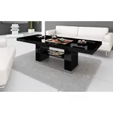 HU Design Couchtisch HN-777 Schwarz - Grau Hochglanz höhenverstellbar ausziehbar Tisch Esstisch