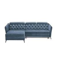 smart Ecksofa mit Kopfteilverstellung Kavita ¦ blau ¦ Maße (cm): B: 254 H: 85 T: 199.0