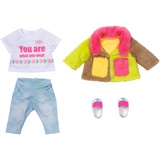 BABY born® BABY born Deluxe Regenbogen Mantel, Puppenkleidung Set bestehend aus Jacke, Shirt, Hose, Schuhe für 43 cm