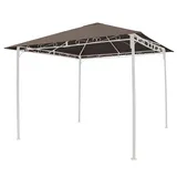 GRASEKAMP Universal Ersatzdach 293 x 293 cm Polyester Taupe mit UV Schutz, wasserabweisend