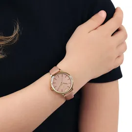 Tom Tailor 2100731 0 mm Kunstledergehäuse Gelbgold IP Sportarmband rosa
