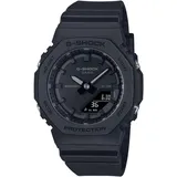 CASIO G-SHOCK Chronograph, Quarzuhr, Armbanduhr, Damenuhr, Herrenuhr, Stoppfunktion, Resinband schwarz