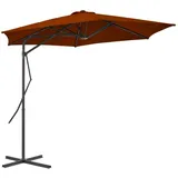 furnicato Sonnenschirm mit Stahlmast Terracotta-Rot 300x230 cm