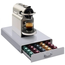 Navaris Kapselspender Kapselhalter kompatibel mit Nespresso Kapseln – für 50 Kapseln grau