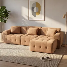 COMHOMA Ecksofa, 245 x 60 x 40 cm, Modulares Sofa mit Schlaffunktion, Schlafsofa, L Form Couch für Wohnzimmer, vakuumverpackt, Flexibel kombinierbar mit Ottomane
