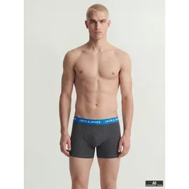 JACK & JONES JACSOLID Boxershorts Schwarz / Blau XXL 12er Pack