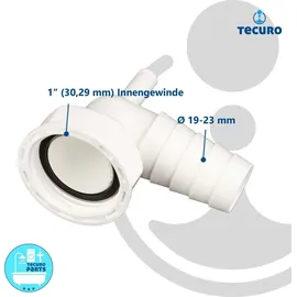 tecuro 90° Geräteanschlusstülle mit Kondensatanschluss Siphon
