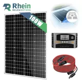 Rhein Beleuchtung Solarmodul 100W Solaranlage Komplettset 12V MPPT, 100w solarpanel, 100 W, Monokristallin, (5-St., für Wohnmobil, Boot, Garten, Camping), Monokristallines Solarpanel mit Kabel & Regler