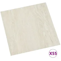 vidaXL PVC-Fliesen Selbstklebend 55 Stk. 5,11 m2 Creme