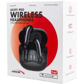 Audiocore AC591 PRO – Hybrid ANC ENC 6 Mikrofone 33h Akku Bluetooth 5.4 Intelligente App Mono-Modus Einstellbarer Equalizer Immersiver Sound