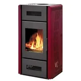 interstoves Kaminofen Interstoves Kaminofen Minerva mit Warmluftgebläse rot