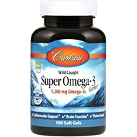 Carlson Labs Norwegische Super Omega-3 Edelsteine 1200mg + Omega 3-s Fisch Öle