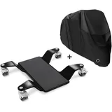 ConStands Rangierwagenheber Set Rangierhilfe für Hauptständer, 320kg + Motorrad Abdeckplane XXL SM