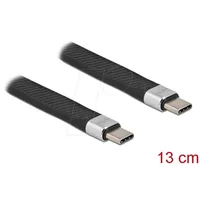 DeLock USB-C auf USB-C 0,13 m Schwarz/Silber