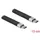 DeLock USB-C auf USB-C 0,13 m Schwarz/Silber