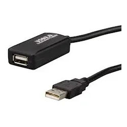 E&P CC 508/10, 10 m, USB A, USB A, USB 2.0, Männlich/Weiblich, Schwarz