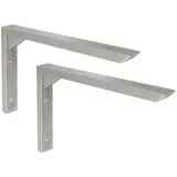 HUIHUI Regalwinkel,Wandregal Regalhalterung, RegalträGer, 2 StüCk, Dreieckige Halterung,Edelstahl,Mit Schrauben (Ohne Brett)