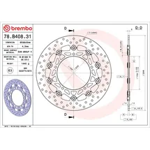 Brembo Bremsscheibe 78B40831
