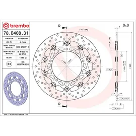 Brembo Bremsscheibe 78B40831