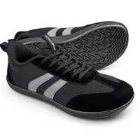 Sosenfer Barfußschuhe Herren Damen - Minimalistische Fitnessschuhe für Gym & Training - Weite Zehenbox - Wildleder & Mesh Atmungsaktiv - rutschfeste Hallenschuhe Slip On-HEISE-HD-40 - 40 EU