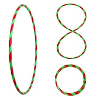 Hoopomania Hula-Hoop-Reifen Bunter Hula Hoop Reifen, faltbar, Ø95cm Rot-Grün grün|lila|rot Ø 95 cm