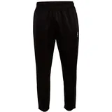 lotto LOTTO, Trainingshose schwarz S (44/46), Normalgrößen, (caviar), 100% Polyester, unifarben, lang, Hosen Trainingshose, - mit praktischen Eingrifftaschen