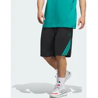 Adidas Legends 3-Streifen Basketball Shorts schwarz|blau M 7"