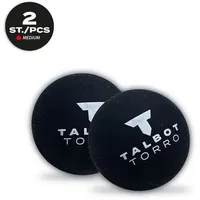 MTS Sportartikel Talbot-Torro 251105 - Squashball, 2er-Set, Roter Punkt=Medium, für fortgeschrittenes Training+Match