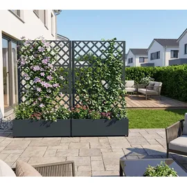 Westmann Dekora 7 Pflanzkasten mit Rankgitter 90 x 43 x 184 cm Anthrazit