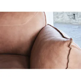 BeType Eckcouch Anilinleder 2-Sitzer Braun