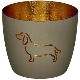 Giftcompany Windlicht Madras Eisen Sandstone/Gold