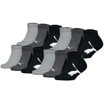 Puma Sneakersocken 12er Pack Schwarz/Grau 35-38
