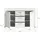 VCM Sideboard Jam 125 x 80 x 35 cm Weiß
