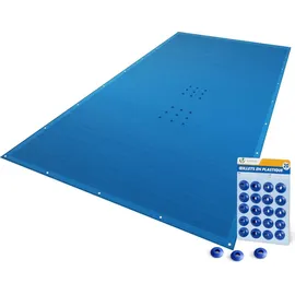 VOUNOT Poolabdeckung Rechteckig Dunkelblau 4x8 m
