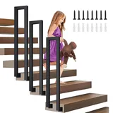 Treppengeländer Innen, U-FöRmige GeläNder Treppe, 35-110cm Handlauf Treppe,Metal GeläNder Drinnen/RaußEn, Nordic Modern handlauf schwarz, Geländer für Villen (C-schwarz, 120cm)