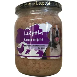 Leopold Fleischfutter mit Huhn und Karotten für Hunde 500g (Dose)