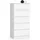 akord furniture factory AKORD K60 Weiß 60 cm, 5 Schubladen B60 x H121 x T40 cm - Sideboards, Highboards