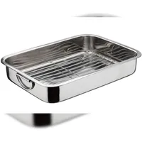 GSW Auflaufform 30 x 25 x 6 cm mit Grilleinsatz, backofenfest