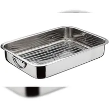 GSW Auflaufform 30 x 25 x 6 cm mit Grilleinsatz, backofenfest