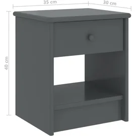 vidaXL Nachtschrank 35 x 30 x 40 cm Dunkelgrau