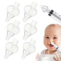 Quesuc 6 Stück Nasenspülung Kinder Nasendusche-Aufsätze, Wiederverwendbare Ersatz-Nasenirrigator-Spitzen Aus Silikon Für Alle Standard-Nasenspritzen (Transparent)