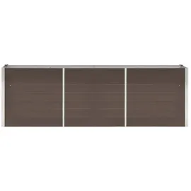 vidaXL Garten-Hochbeet verzinkter Stahl rechteckig 240 x 40 x 77 cm Braun  