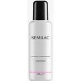 Semilac Remover Acetone Nagellackentferner 125 ml Für Hybridlack UV LED Nagellack Reiniger für Maniküree und Pediküre Dermatologisch Getestet