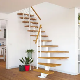 DOLLE Mittelholmtreppe Hamburg 75 cm Edelstahl/Holz/Metall/Stahl
