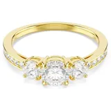Swarovski Stilla Attract Ring, Rundschliff, Weiß, 18K Goldbeschichtet | 50