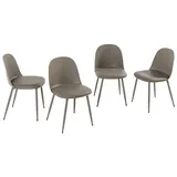 hardin 1fachgut Stuhl Set mit Kissen braun 4er Set