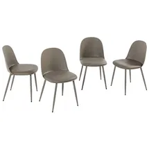 hardin 1fachgut Stuhl Set mit Kissen braun 4er Set