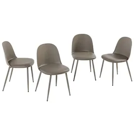 hardin 1fachgut Stuhl Set mit Kissen braun 4er Set
