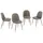 hardin 1fachgut Stuhl Set mit Kissen braun 4er Set